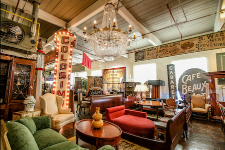 Best Places to Shop luxury antiques and vintage furniture and decor in Dallas. Black Rock Interiors' consignment showroom offers luxury furniture, decor and even movie and television props